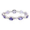 Image 2 : 14KT Two-Tone Gold 18.81 ctw Tanzanite and Diamond Bracelet