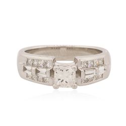 14KT White Gold 0.71 ctw Diamond Ring