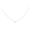 Image 2 : 14KT White Gold 0.09 ctw Diamond Solitaire Necklace