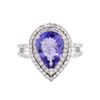Image 1 : 14KT White Gold 3.01 ctw Tanzanite and Diamond Ring