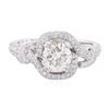 Image 1 : 18KT White Gold 1.55 ctw Diamond Ring