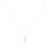 Image 1 : 14KT White Gold 0.35 ctw Diamond Pendant With Chain