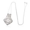 Image 1 : 14KT White Gold 1.05 ctw Diamond Pendant With Chain