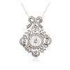 Image 2 : 14KT White Gold 1.05 ctw Diamond Pendant With Chain