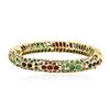 Image 1 : 14KT Yellow Gold 12.60 ctw Multi Gemstone Bangle Bracelet
