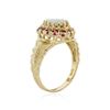 Image 3 : 14KT Yellow Gold 1.00 ctw Opal and Ruby Ring