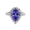 Image 1 : 14KT White Gold 3.73 ctw Tanzanite and Diamond Ring