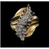 Image 1 : 10KT Yellow Gold 0.95 ctw Diamond Ring