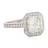 Image 2 : 14KT White Gold 3.62 ctw I-1/M Diamond Ring