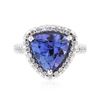 Image 1 : 14KT White Gold 4.89 ctw Tanzanite and Diamond Ring