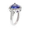 Image 3 : 14KT White Gold 4.89 ctw Tanzanite and Diamond Ring