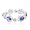 Image 1 : 14KT White Gold 20.94 ctw Tanzanite and Diamond Bracelet