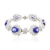 Image 2 : 14KT White Gold 20.94 ctw Tanzanite and Diamond Bracelet