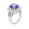 Image 3 : 14KT White Gold 5.86 ctw Tanzanite and Diamond Ring