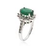 Image 3 : 14KT White Gold 2.87 ctw Emerald and Diamond Ring
