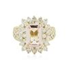 Image 1 : 14KT Yellow Gold 3.06 ctw Morganite and Diamond Ring