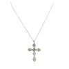 Image 2 : 14KT White Gold 0.88 ctw Diamond Cross Pendant With Chain