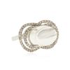 Image 2 : 14KT White Gold 0.84 ctw Blue Moonstone and Diamond Ring