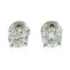 Image 1 : 14KT White Gold 1.00 ctw Diamond Solitaire Earrings