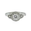Image 1 : 14KT White Gold 0.82 ctw Diamond Ring