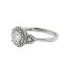 Image 2 : 14KT White Gold 0.82 ctw Diamond Ring