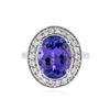 Image 1 : 14KT White Gold 5.61 ctw Tanzanite and Diamond Ring
