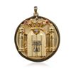 Image 1 : 14KT Yellow Gold Ruby, Sapphire and Turquoise Pendant