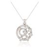 Image 2 : 14KT White Gold 1.76 ctw Diamond Pendant With Chain