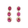 Image 1 : 14KT Yellow Gold 13.98 ctw Ruby and Diamond Earrings