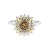 Image 1 : 14KT White Gold EGL USA Certified 6.15 ctw Diamond Ring