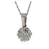 Image 1 : 14KT White Gold 0.42 ctw Diamond Pendant With Chain
