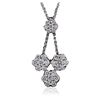 Image 1 : 14KT White Gold 0.69 ctw Diamond Pendant With Chain
