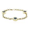 Image 1 : 14KT Yellow Gold 0.30 ctw Diamond Evil Eye Bracelet