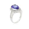 Image 3 : 14KT White Gold 4.44 ctw Tanzanite and Diamond Ring