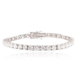 18KT White Gold 14.97 ctw Diamond Tennis Bracelet