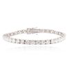 Image 1 : 18KT White Gold 14.97 ctw Diamond Tennis Bracelet