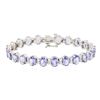 Image 1 : 14KT White Gold 15.84 ctw Tanzanite and Diamond Bracelet