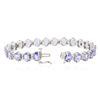 Image 3 : 14KT White Gold 15.84 ctw Tanzanite and Diamond Bracelet