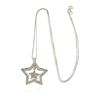 Image 1 : 14KT White Gold 0.70 ctw Diamond Star Pendant With Chain