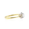 Image 2 : 18KT Two-Tone Gold 0.20 ctw Diamond Solitaire Ring