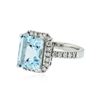 Image 2 : 14KT White Gold 5.46 ctw Topaz and Diamond Ring