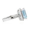 Image 3 : 14KT White Gold 5.46 ctw Topaz and Diamond Ring
