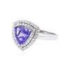 Image 2 : 14KT White Gold 1.82 ctw Tanzanite and Diamond Ring