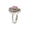 Image 3 : 14KT White Gold 0.96 ctw Pink Sapphire and Diamond Ring