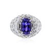 Image 1 : 14KT White Gold 3.04 ctw Tanzanite and Diamond Ring
