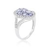 Image 3 : SILVER 1.48 ctw Tanzanite and White Sapphire Ring