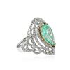 Image 2 : 14KT White Gold GIA Certified 5.65 ctw Emerald and Diamond Ring