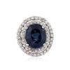 Image 1 : 18KT White Gold GIA Certified 12.00 ctw Sapphire and Diamond Ring