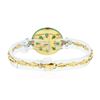 Image 2 : 18KT Two-Tone Gold 6.86 ctw Jade and Diamond Bracelet