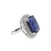 Image 2 : 14KT White Gold GIA Certified 29.75 ctw Tanzanite and Diamond Ring